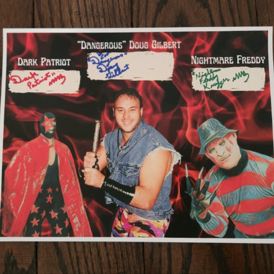Dark Patriot Dangerous Doug Gilbert Nightmare Freddy Autographed
